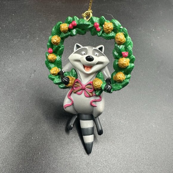 Vtg Disney Pocahontas Meeko RACOON Christmas Ornament First Issue 1995 Grolier - Picture 6 of 9